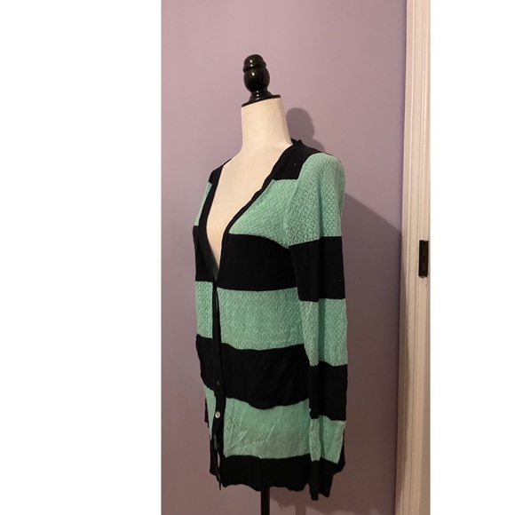 Anthropologie yellow bird boyfriend striped cardigan - Picture 3 of 5